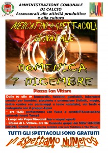 Mercatini e spettacoli di Natale a Calcio @ Piazza San Vittore, Calcio