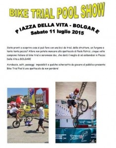 Bolgare, bike trial pool show @ Piazza della vita