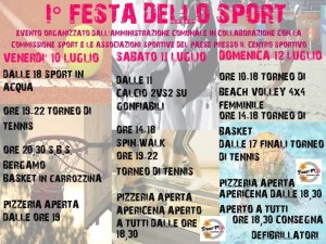 Mornico, 1° festa dello sport  @ Centro sportivo Mornico 
