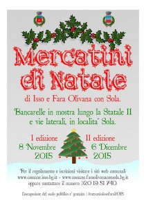 Mercatini di Natale @ Satatale 11 e vie laterali località Sola