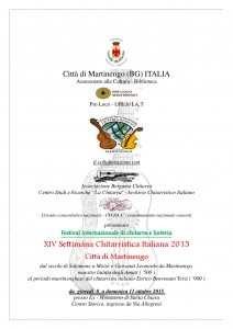 XIV settimana chitarristica italiana città di Martinengo @ Ex monastero di S.Chiara Martinengo | Martinengo | Lombardia | Italia