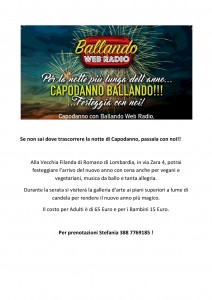 Romano, Capodanno Ballando @ Vecchia Filanda | Romano di Lombardia | Lombardia | Italia