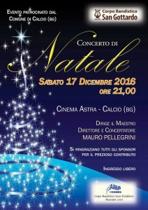 Calcio, concerto di Natale @ Cinema Astra