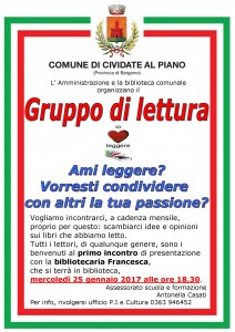 Cividate al Piano, gruppo di lettura @ Biblioteca