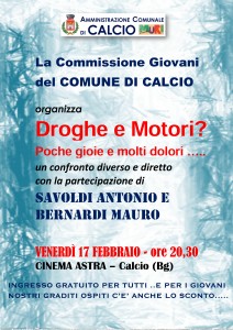 Calcio, Droghe e motori  @ Calcio, cinema astra 