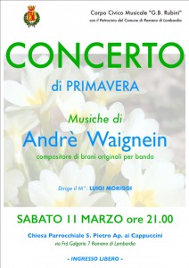 Romano, concerto di primavera @ Chiesa Parrocchiale S. Pietro Ap. ai Cappuccini | Romano di Lombardia | Lombardia | Italia