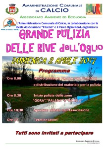 Calcio, grande pulizia delle rive dell'Oglio @ Piazza Polivalente