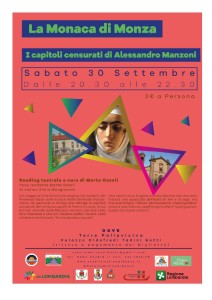 Torre Pallavicina, "La monaca di Monza - I capitoli censurati di Alessandro Manzoni" @ Palazzo Oldofredi Tadini Botti