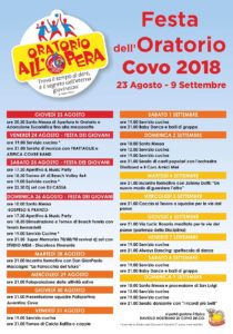 Covo, Festa dell'oratorio 2018 @ Oratorio di Covo