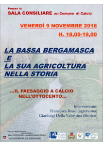 Calcio, Conferenza "La Bassa Bergamasca e la sua agricoltura" @ Calcio, Sala Consiliare | Calcio | Lombardia | Italia