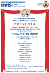 Cividate, Commedia teatrale "Diga che so mort" @ Sala della Comunità S.Giovanni XXIII | Lombardia | Italia
