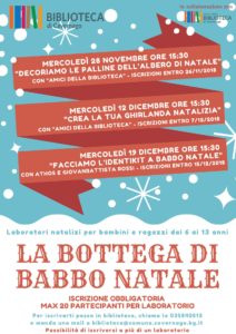 Cavernago, "La bottega di Babbo Natale" - Laboratori natalizi per bimbi e ragazzi @ Biblioteca di Cavernago | Cavernago | Lombardia | Italia