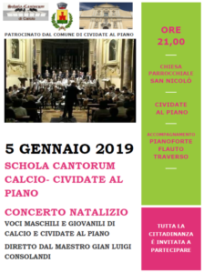 Cividate al Piano, Concerto natalizio Schola Cantorum @ Chiesa Parrocchiale S.Nicolò, Cividate al Piano