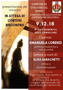 Cologno Al Serio, Presentazione del romanzo "In attesa di cortese riscontro" @ Sala Consiliare, Cologno Al Serio