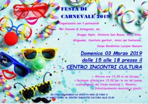 Antegnate, Festa di Carnevale 2019 @ Comune di Antegnate (BG)