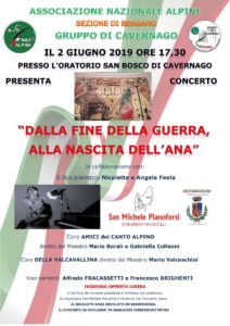 Cavernago, concerto "Dalla fine della guerra, alla nascita dell'ANA" @ Cavernago