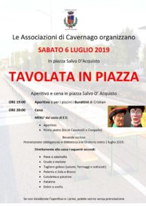 Cavernago, "Tavolata in piazza" @ Piazza S. D'Acquisto, Cavernago