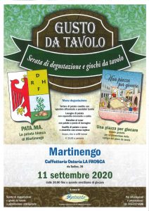 Martinengo, Gusto da tavolo, Serata tra gastronomia e giochi da tavolo @ Martinengo, Osteria La Frosca
