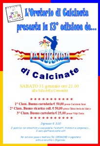 Calcinate, Corrida in oratorio  @ sala della comunità 