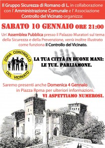Romano, incontro sulla sicurezza  @ Romano, palazzo muratori