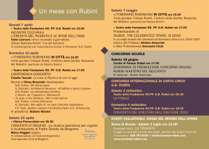Eventi Romano Festival Rubini @ Romano di Lombardia